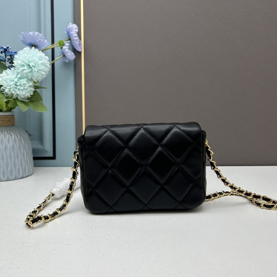 シャネル バッグ 黒18X13.5X5.5cm chanelbag-s046