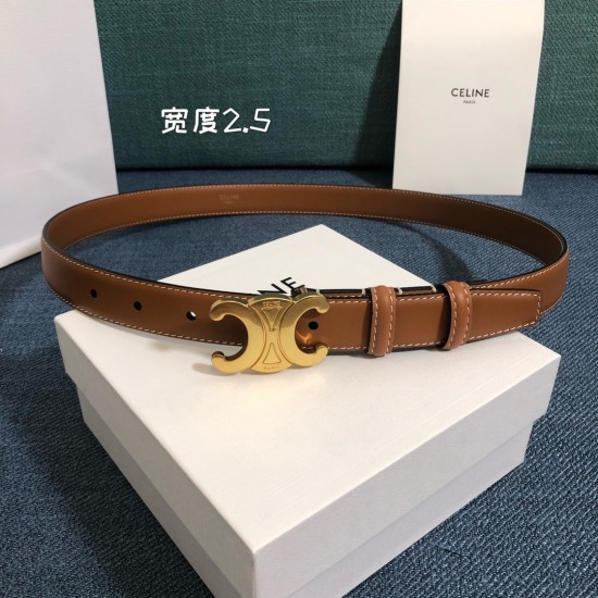 25mmセリーヌ 本革ベルト レディース celine-belt-005