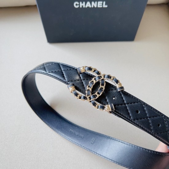 30mmシャネル本革ベルト レディースbelt-chanel-lady050