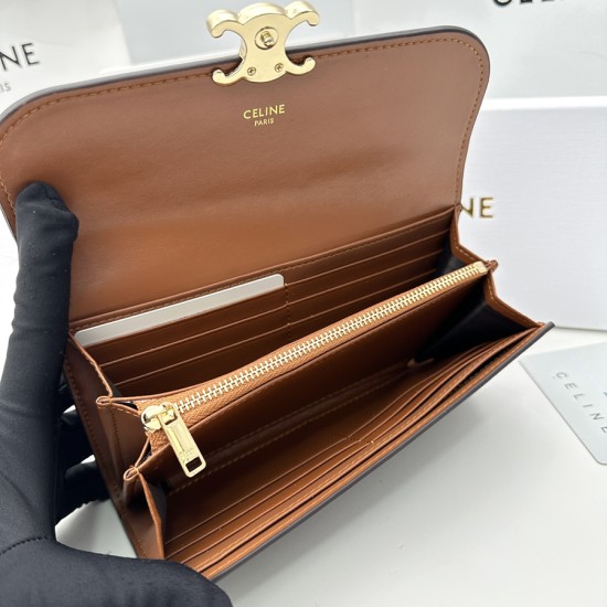 セリーヌ 財布 レディース CELINE ラウンドファスナー長財布 サイズ：19x10.5x3.5cm