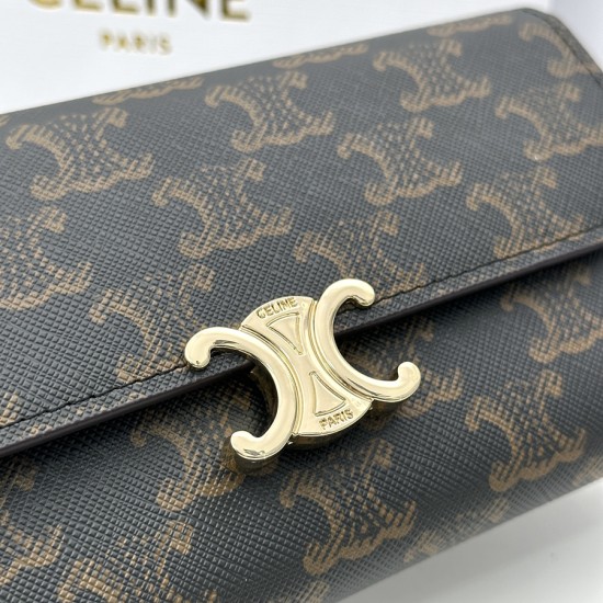 セリーヌ 財布 レディース CELINE ラウンドファスナー長財布 サイズ：19x10.5x3.5cm