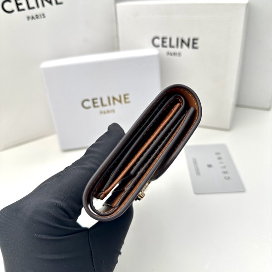 セリーヌ 財布 レディース CELINE ラウンドファスナー長財布 サイズ：11x10x5cm