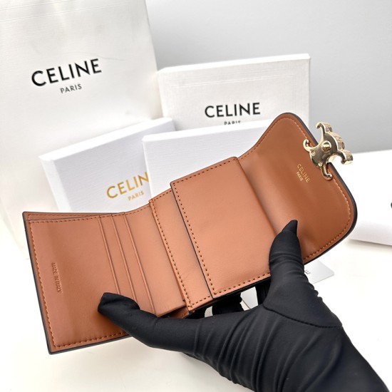 セリーヌ 財布 レディース CELINE ラウンドファスナー長財布 サイズ：11x10x5cm