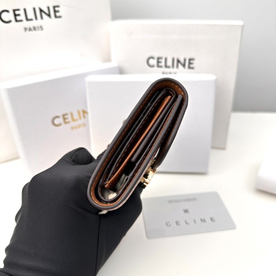 セリーヌ 財布 レディース CELINE ラウンドファスナー長財布 サイズ：11x10x5cm