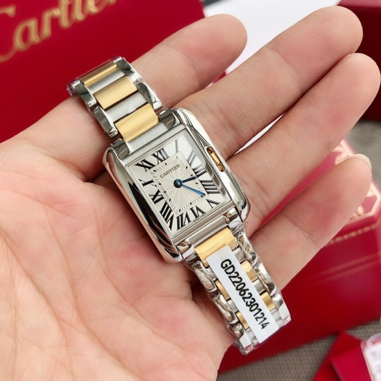 Cartier TANK ANGLAISE カルティアカルティアcal.057原装スイス 石英ムーブメント 30.2x22.7mm  7.19mm