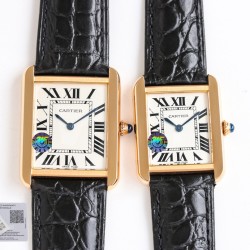 カルティアCartier W5200003/W5200005  TANK-SOLO 34.8mmX27.4mm/ 31mmX24.4mm カップルウォッチ