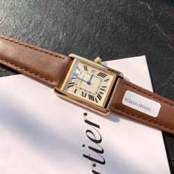 カルティア33.7 x 25.5mm CARTIER-Tank ケースの厚さ6.35生活防水30メートル スイス 石英ムーブメント